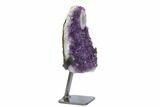 Amethyst Geode Section With Metal Stand - Uruguay #147931-2